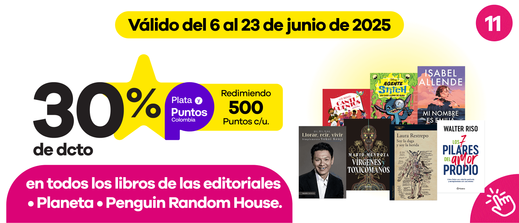 en todos los libros de las editoriales • Planeta • Penguin Random House.